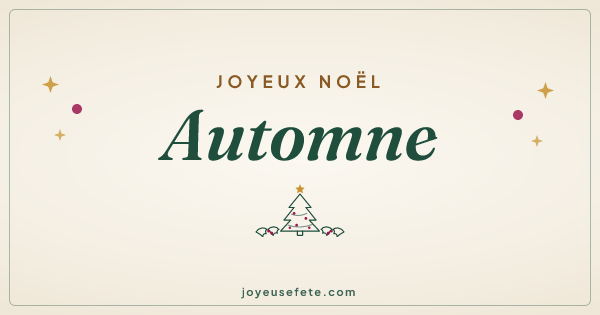 Image « Joyeux Noël Automne » au format large