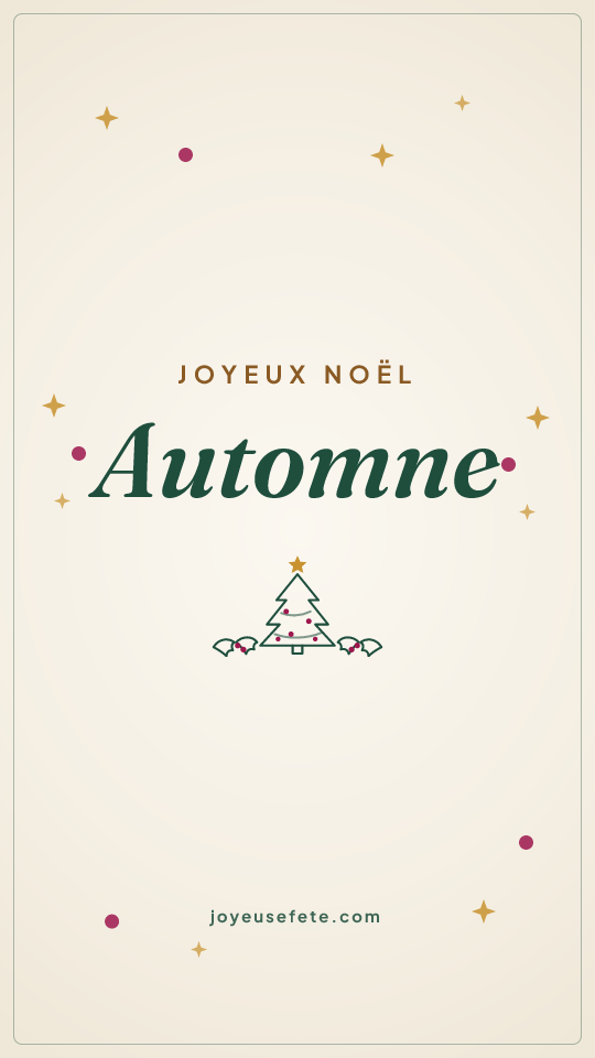 Image « Joyeux Noël Automne » au format story