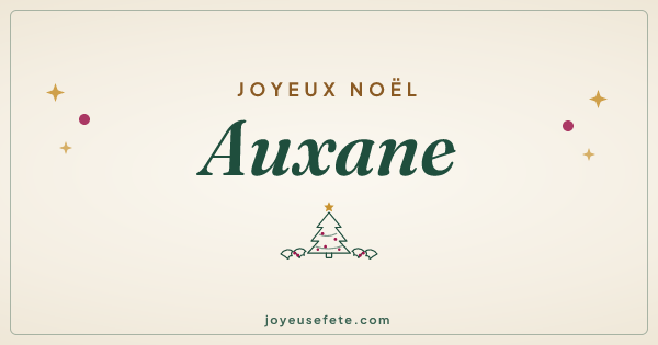 Image « Joyeux Noël Auxane » au format large