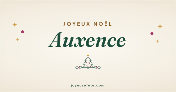 Image « Joyeux Noël Auxence » au format large