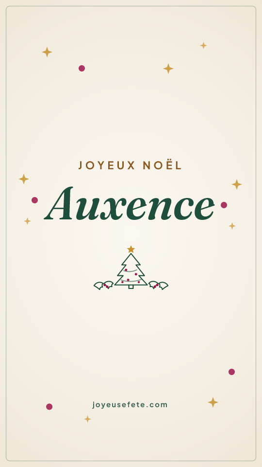 Image « Joyeux Noël Auxence » au format story