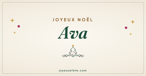 Image « Joyeux Noël Ava » au format large