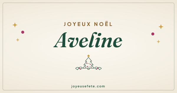 Image « Joyeux Noël Aveline » au format large