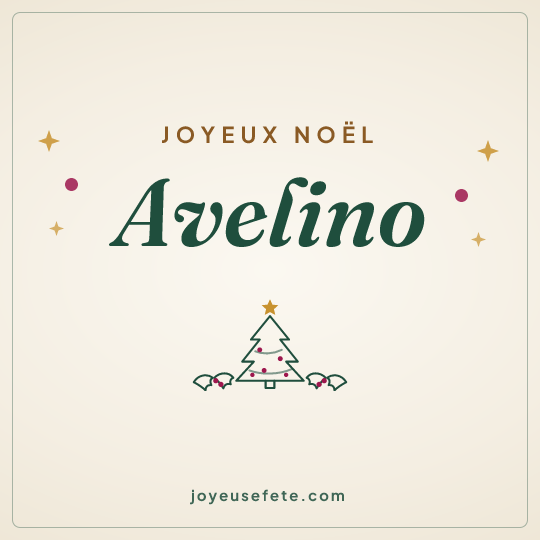 Image carrée « Joyeux Noël Avelino » pour WhatsApp