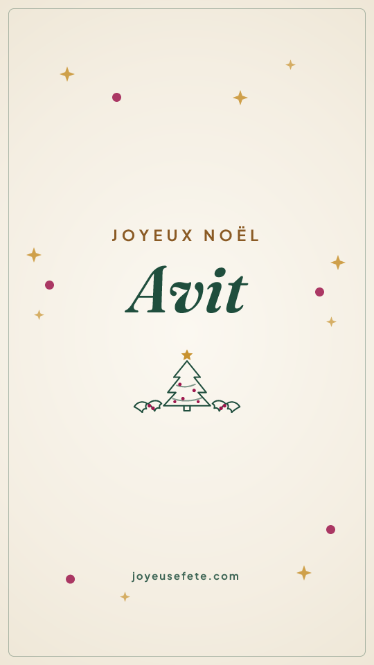 Image « Joyeux Noël Avit » au format story