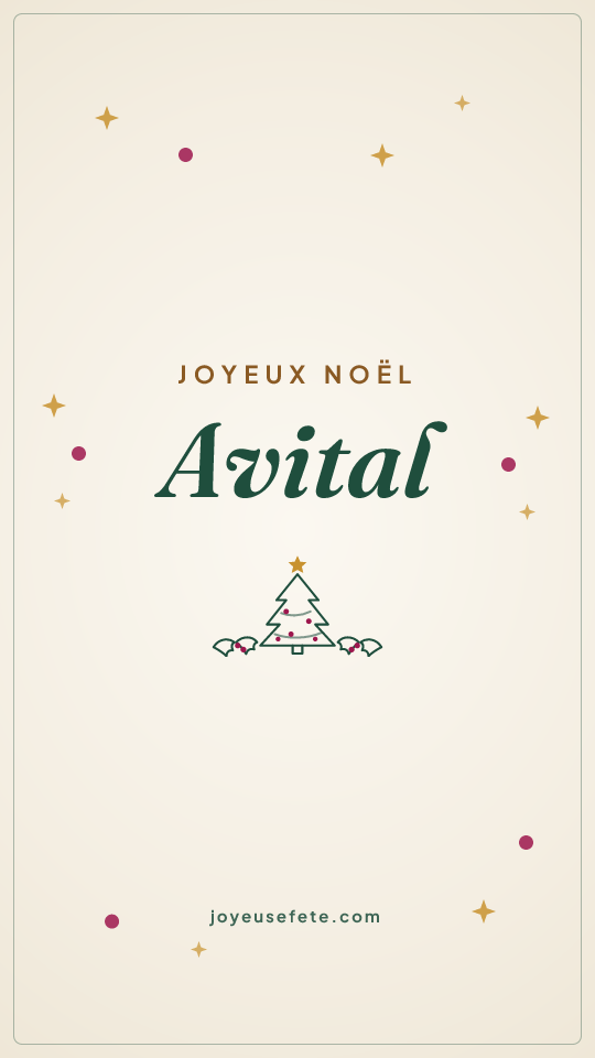Image « Joyeux Noël Avital » au format story