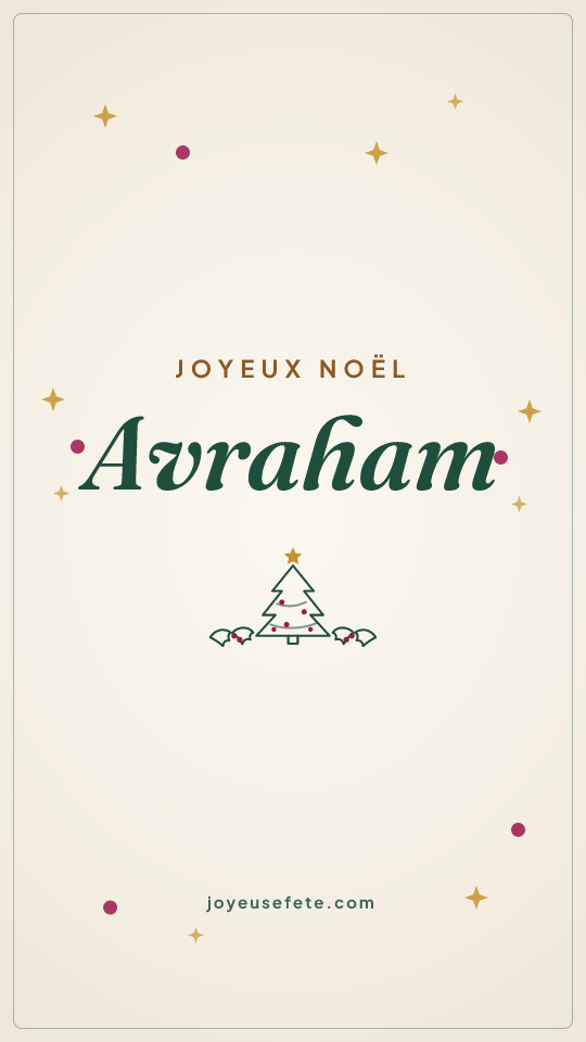 Image « Joyeux Noël Avraham » au format story