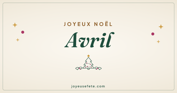 Image « Joyeux Noël Avril » au format large