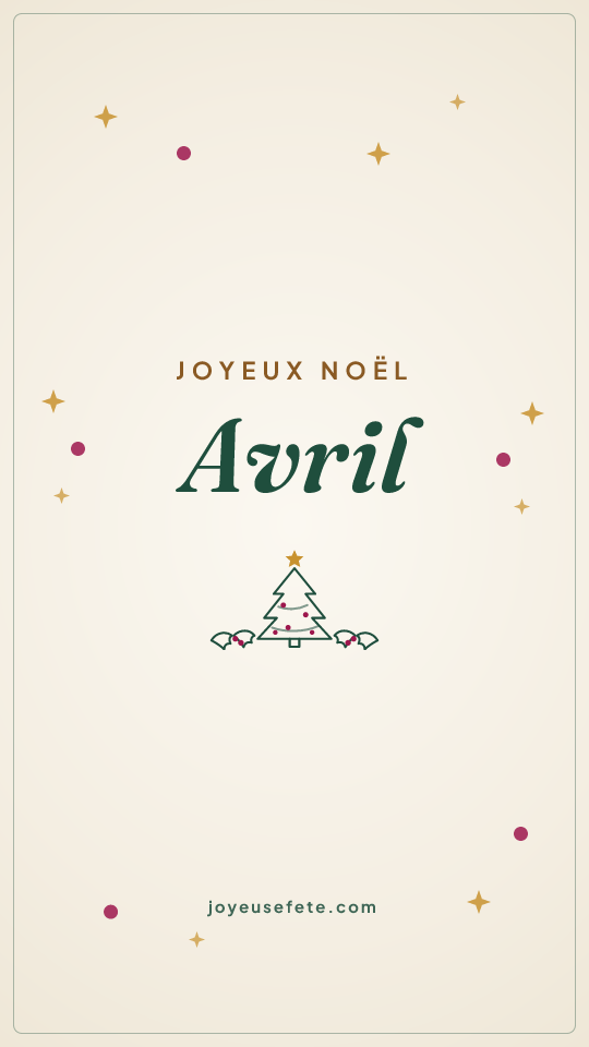 Image « Joyeux Noël Avril » au format story