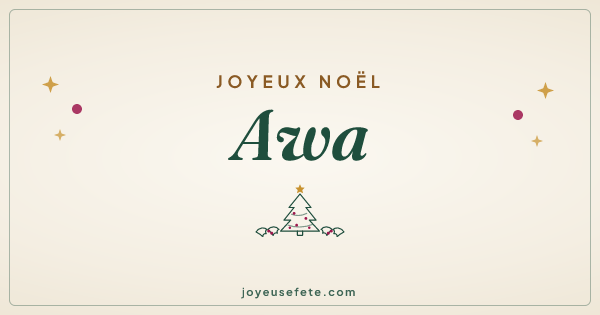 Image « Joyeux Noël Awa » au format large