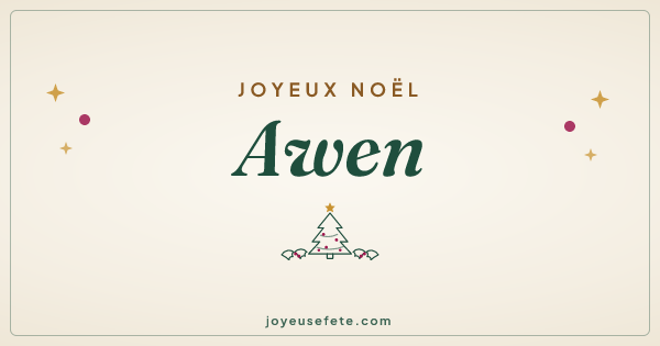 Image « Joyeux Noël Awen » au format large