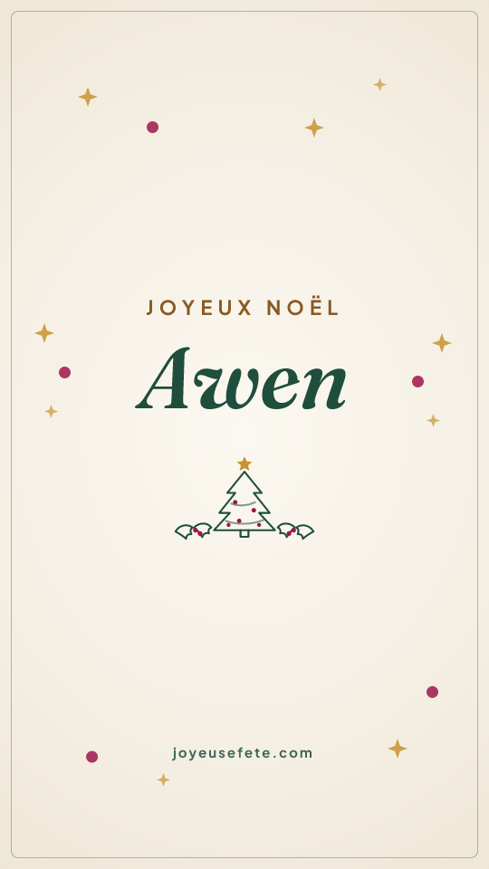 Image « Joyeux Noël Awen » au format story