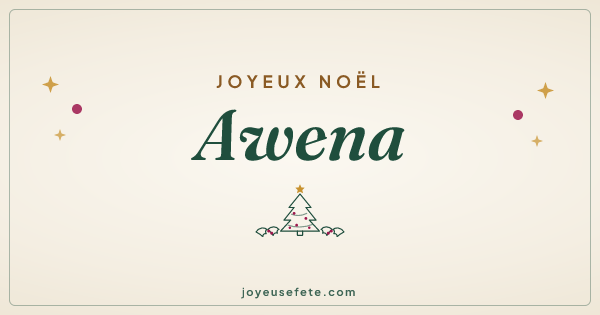 Image « Joyeux Noël Awena » au format large