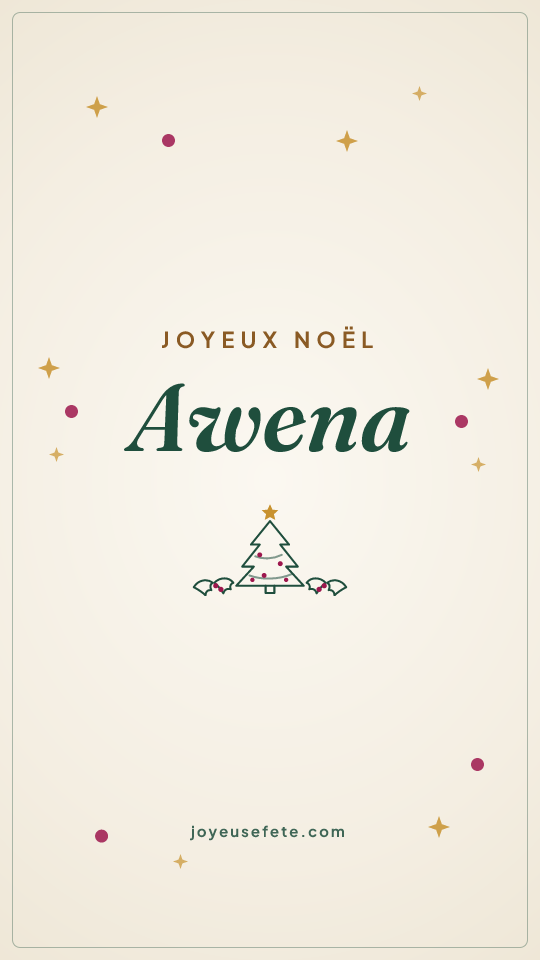 Image « Joyeux Noël Awena » au format story