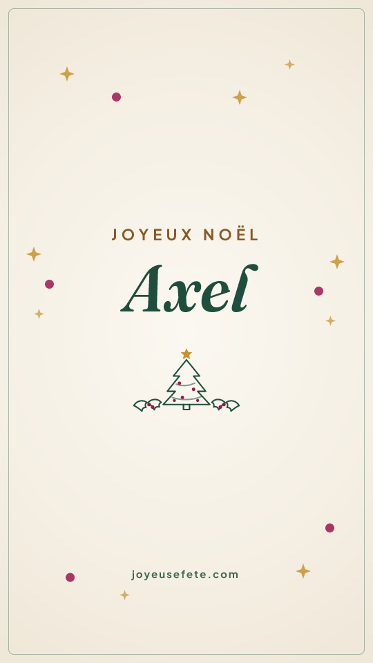 Image « Joyeux Noël Axel » au format story