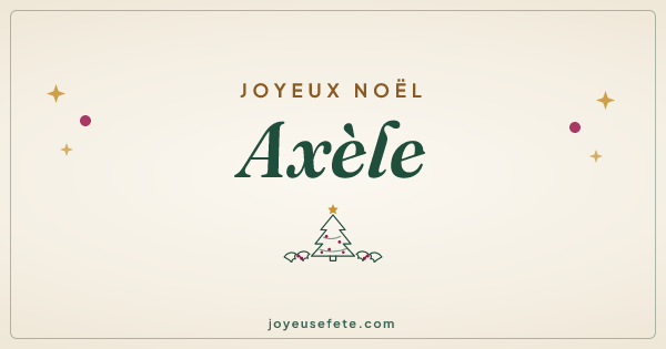 Image « Joyeux Noël Axèle » au format large