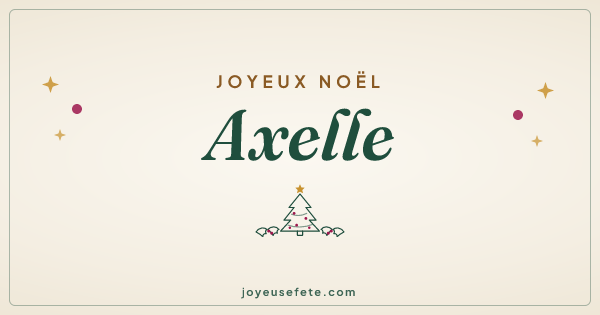 Image « Joyeux Noël Axelle » au format large