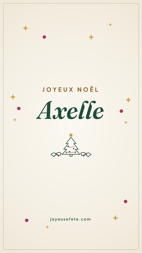 Image « Joyeux Noël Axelle » au format story