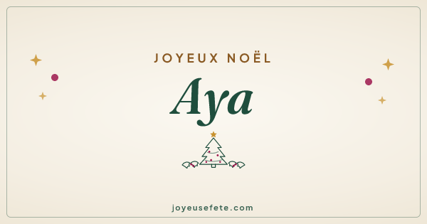 Image « Joyeux Noël Aya » au format large