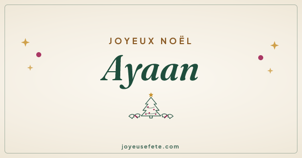 Image « Joyeux Noël Ayaan » au format large