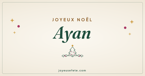 Image « Joyeux Noël Ayan » au format large
