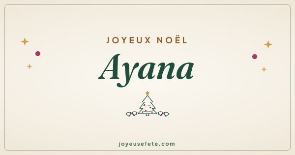 Image « Joyeux Noël Ayana » au format large