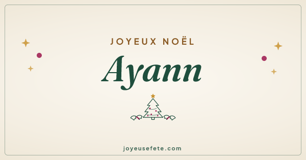 Image « Joyeux Noël Ayann » au format large