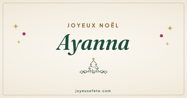 Image « Joyeux Noël Ayanna » au format large