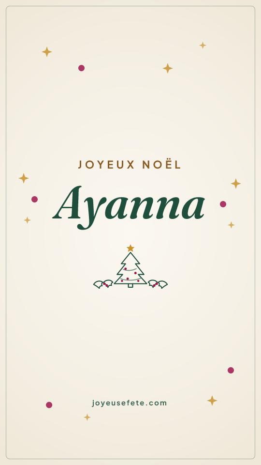 Image « Joyeux Noël Ayanna » au format story