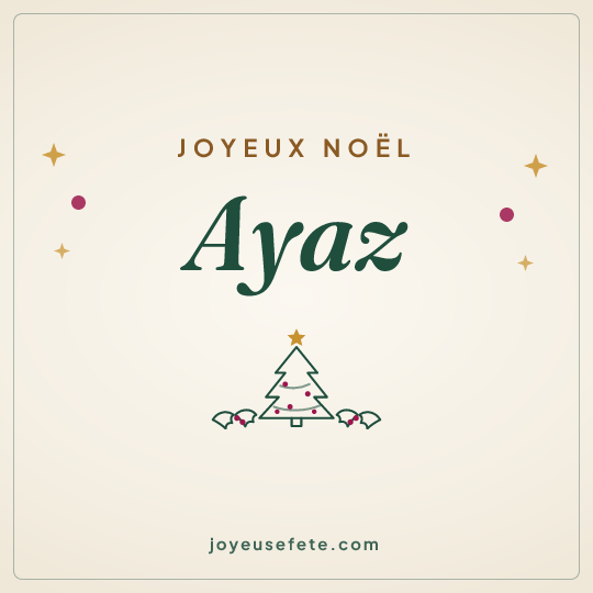 Image carrée « Joyeux Noël Ayaz » pour WhatsApp