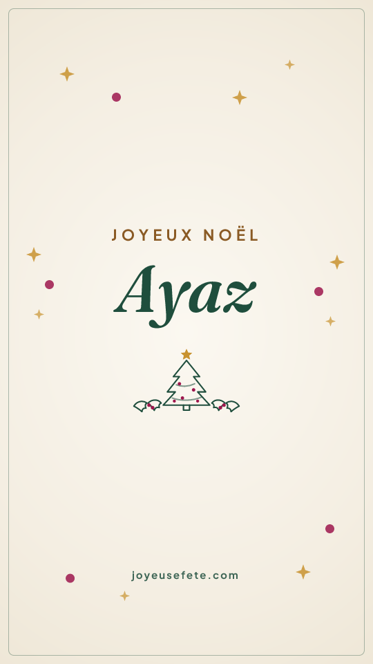 Image « Joyeux Noël Ayaz » au format story