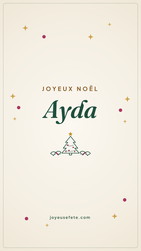 Image « Joyeux Noël Ayda » au format story