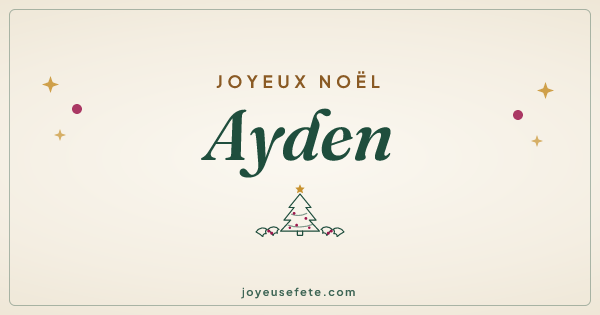 Image « Joyeux Noël Ayden » au format large