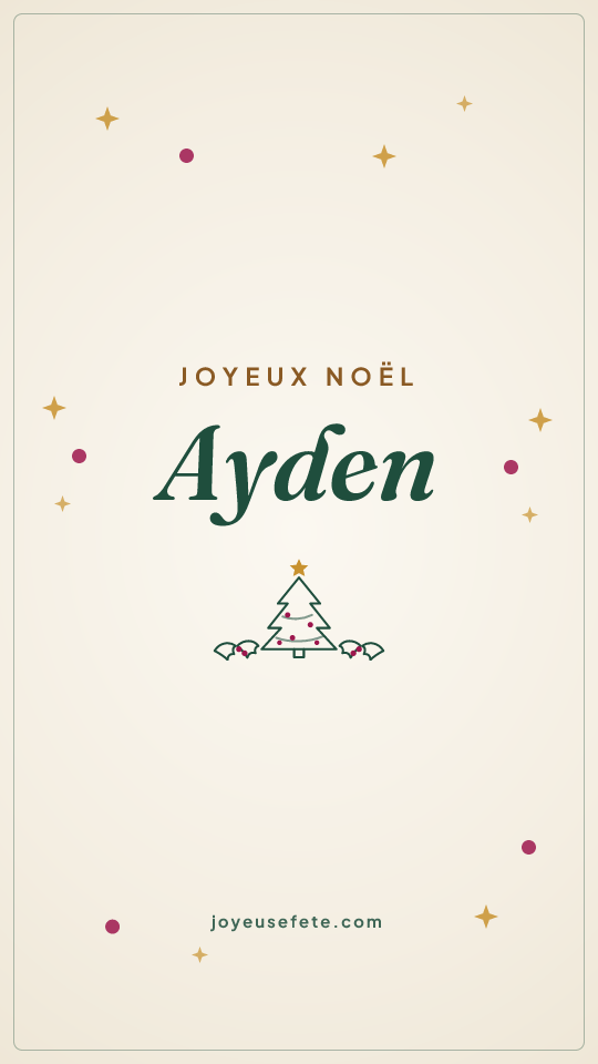 Image « Joyeux Noël Ayden » au format story
