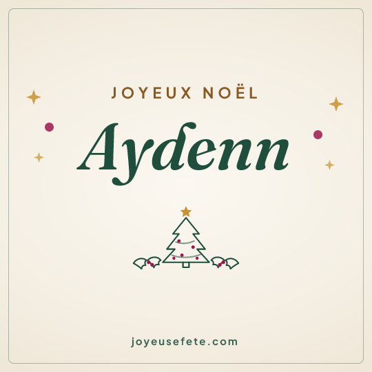 Image carrée « Joyeux Noël Aydenn » pour WhatsApp