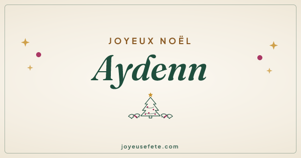 Image « Joyeux Noël Aydenn » au format large