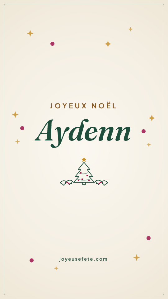 Image « Joyeux Noël Aydenn » au format story