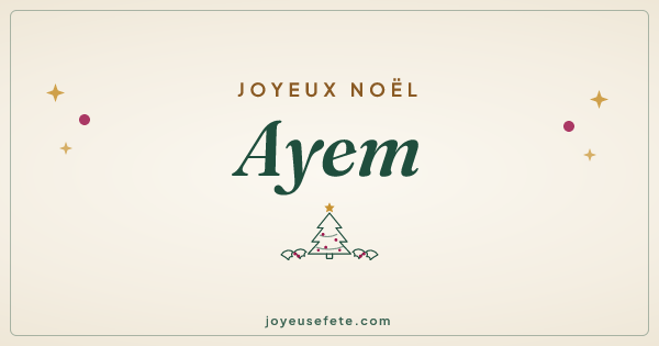 Image « Joyeux Noël Ayem » au format large