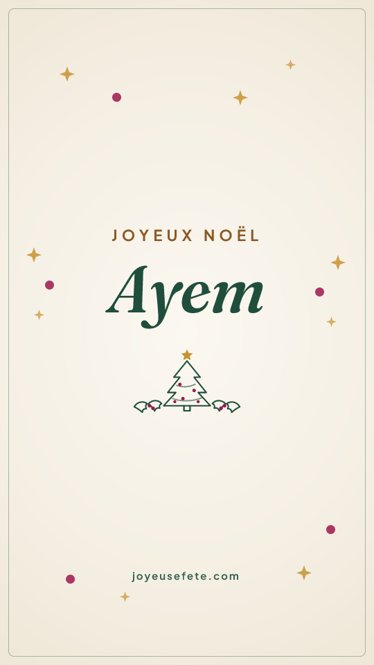 Image « Joyeux Noël Ayem » au format story