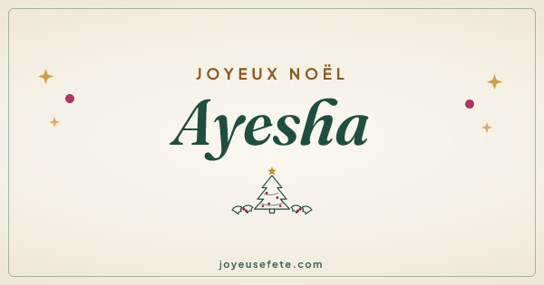 Image « Joyeux Noël Ayesha » au format large