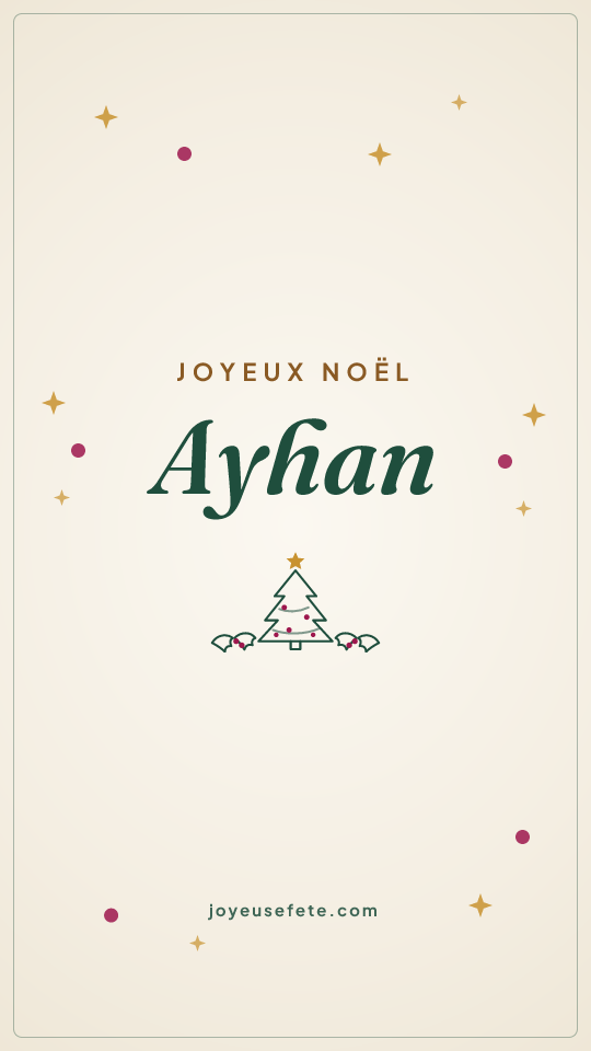 Image « Joyeux Noël Ayhan » au format story