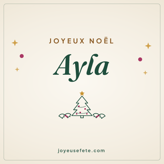 Image carrée « Joyeux Noël Ayla » pour WhatsApp