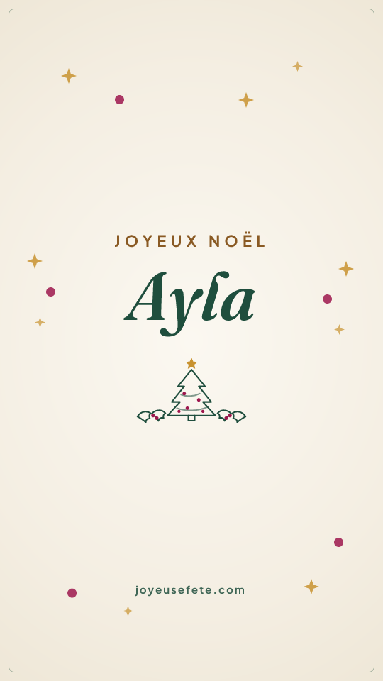 Image « Joyeux Noël Ayla » au format story