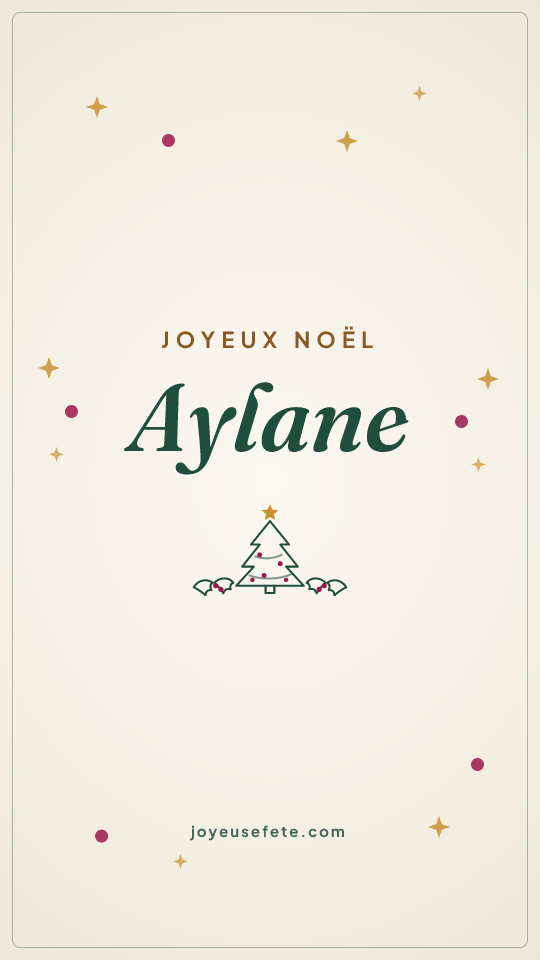 Image « Joyeux Noël Aylane » au format story