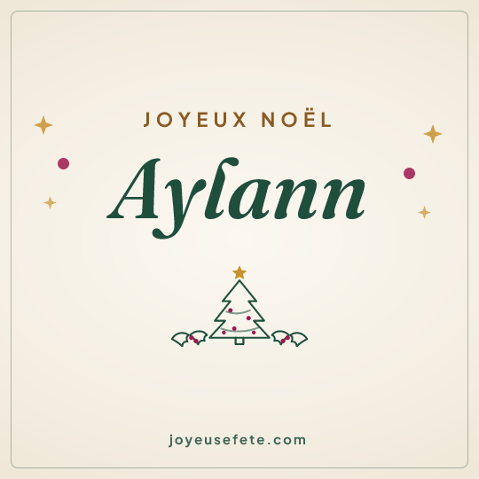 Image carrée « Joyeux Noël Aylann » pour WhatsApp