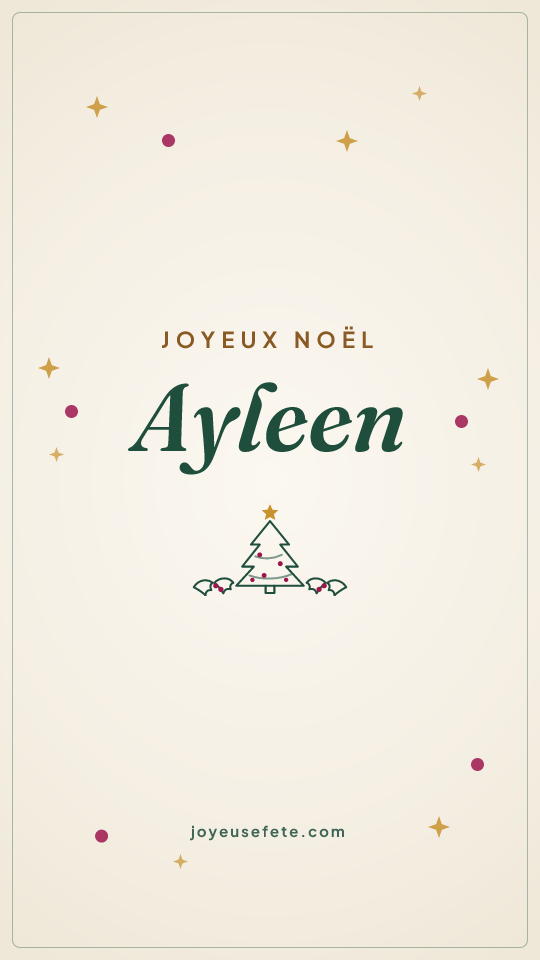 Image « Joyeux Noël Ayleen » au format story