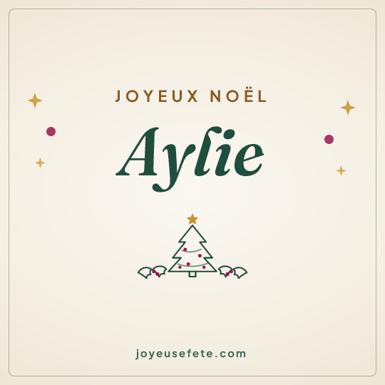 Image carrée « Joyeux Noël Aylie » pour WhatsApp