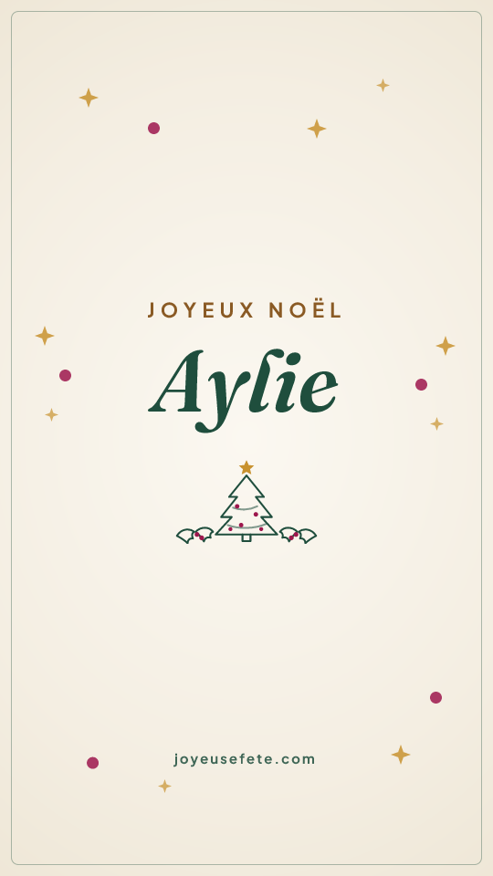 Image « Joyeux Noël Aylie » au format story