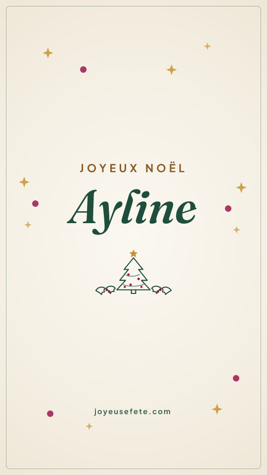 Image « Joyeux Noël Ayline » au format story