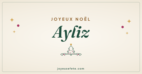 Image « Joyeux Noël Ayliz » au format large